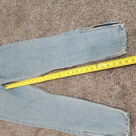 Re/Done Originals Womens 90s Wash High rise Ankle Side zip Jeans sz 26 - Picture 3 of 12